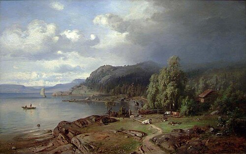 Landscape near Holmestrand, 1871, Christian Wexelsen