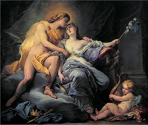 Apollo Caressing the Nymph Leucothea, 1737, Antoine Boizot