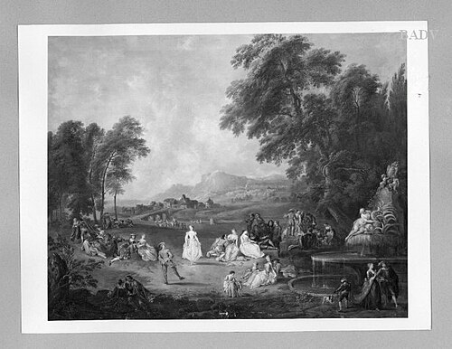 Party in landscape, 1741, Louis-Nicolas Van Blarenberghe