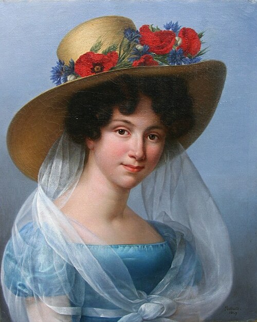 Portrait de Mathilde Joséphine Hélène Perier adolescente, 1827, Benjamin Rolland