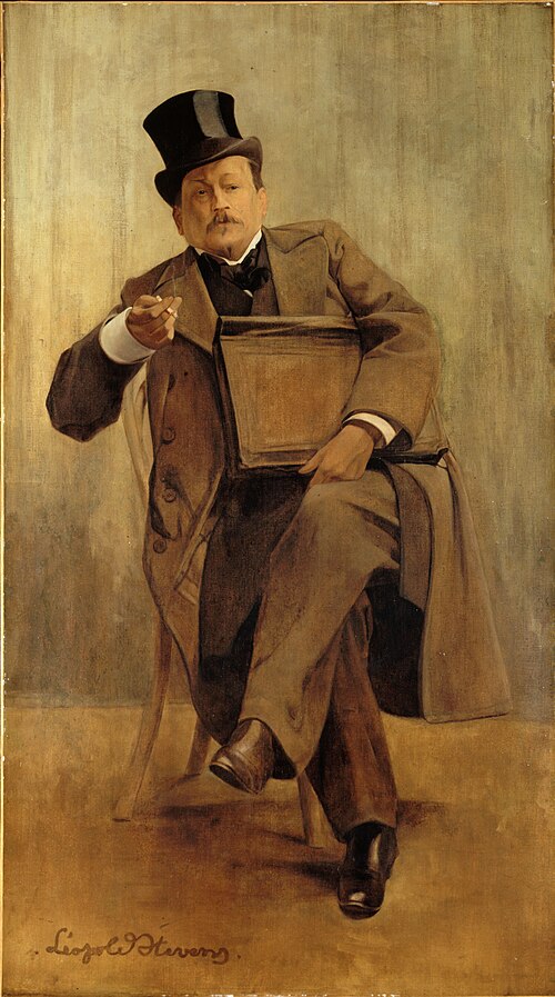 Portrait de Georges Courteline (1858-1929), écrivain, 1898, Léopold Stevens