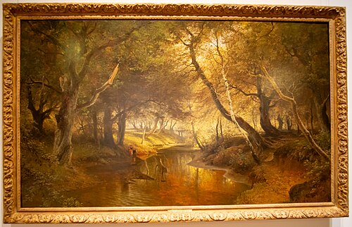 Waldlandschaft an der Werse bei Münster, 1880, Heinrich Deiters
