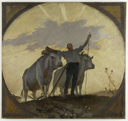 Esquisse pour la salle à manger de l'Hôtel de Ville de Paris : Hymne de la Terre au Soleil, 1893, Georges Jules Bertrand