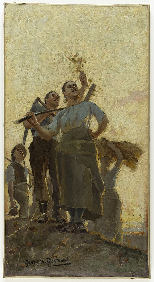 Esquisse pour la salle à manger de l'Hôtel de Ville : La moisson, 1893, Georges Jules Bertrand