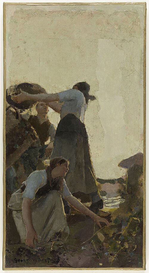 Esquisse pour la salle à manger de l'Hôtel de Ville de Paris : La vendange, 1893, Georges Jules Bertrand