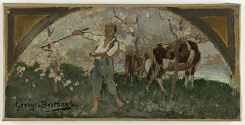 Esquisse pour la salle à manger de l'Hôtel de Ville : La viande bovine, 1893, Georges Jules Bertrand