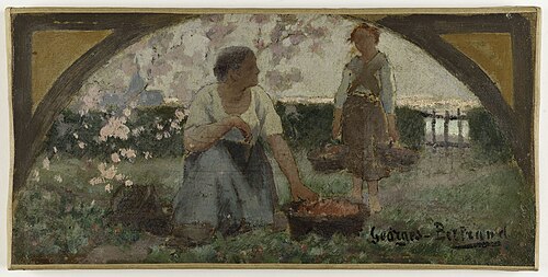 Esquisse pour la salle à manger de l'Hôtel de Ville de Paris : Les fraises, 1893, Georges Jules Bertrand