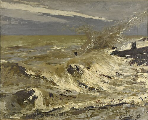 Grande marée à Villerville, 1881, Georges Jules Bertrand