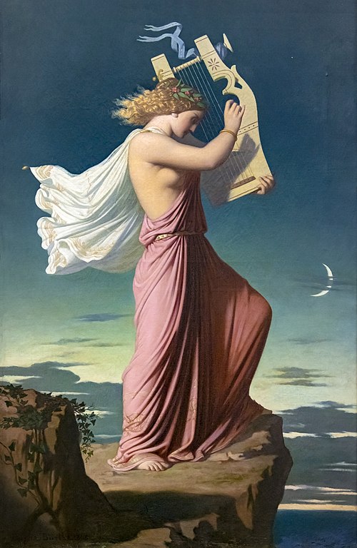 Sapho jouant de la lyre, 1849, Léopold Burthe