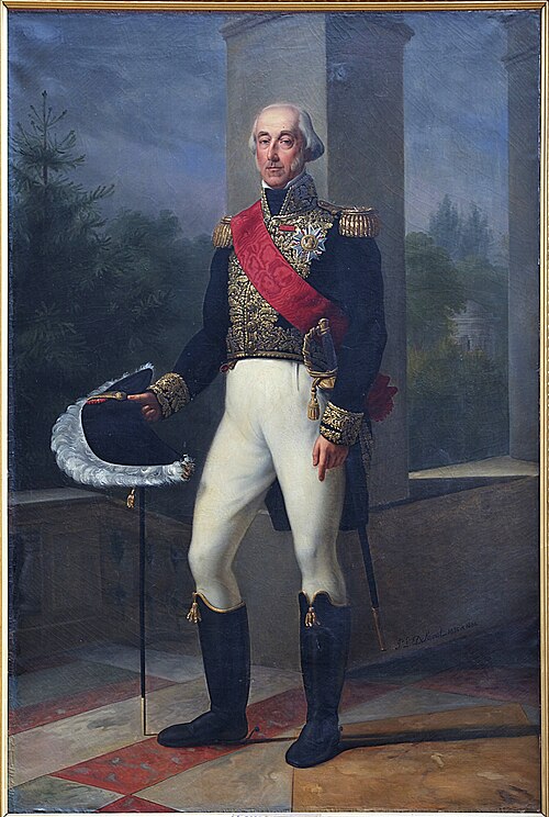 Portrait en pied du duc de Bourbon, en tenue de lieutenant général, 1828, Pierre-Louis Delaval
