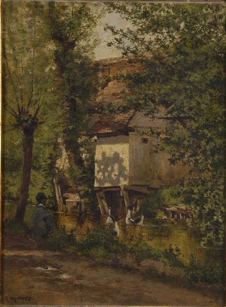 Bords de la Bresle à Blangy, 1874, Édouard Daliphard