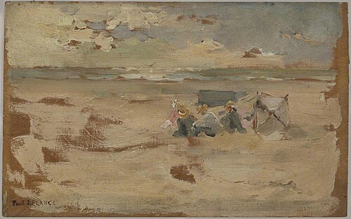 Beach with Seated Figures – La côte déserte, , Paul-Louis Delance