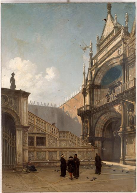 L'Escalier des Géants à Venise, 1874, Jacques Guiaud