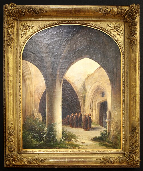 Cloître de Saint-Sever près de Rouen, 1835, Charles-Caïus Renoux