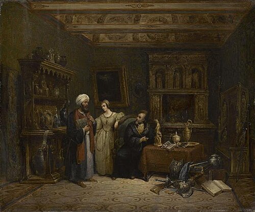 Intérieur d'une chambre au XVIème siècle, 1831, Charles-Caïus Renoux
