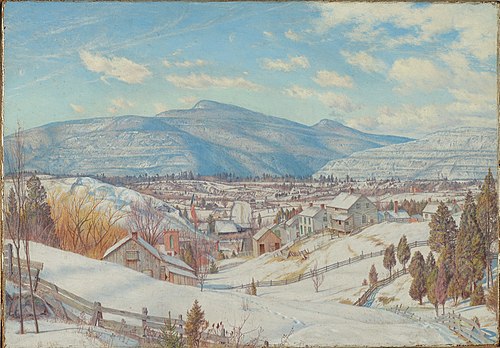 High Peak and Round Top (Catskill) in Winter, 1866, Charles Herbert Moore