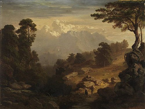 Gebirgslandschaft, 1855, Heinrich Heinlein