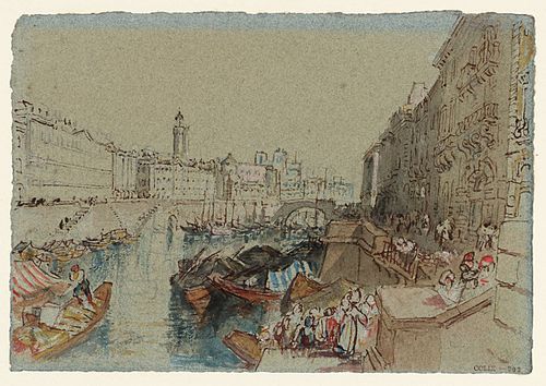 Sketch for "Nantes from the Ile Feydeau.", 1826, Joseph Mallord William Turner