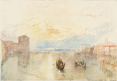 Venice: The Giudecca Canal, Looking Towards Fusina at Sunset, 1840, Joseph Mallord William Turner