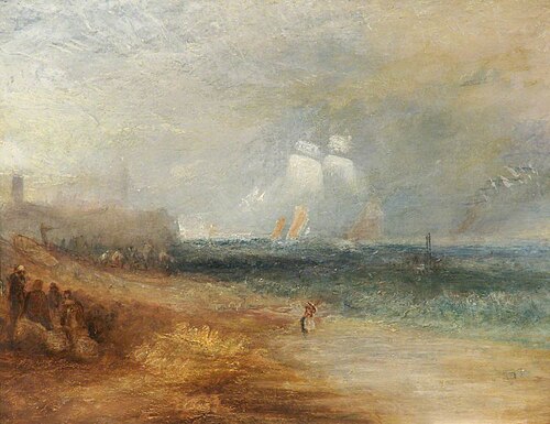 View of the Beach at Margate, , Joseph Mallord William Turner