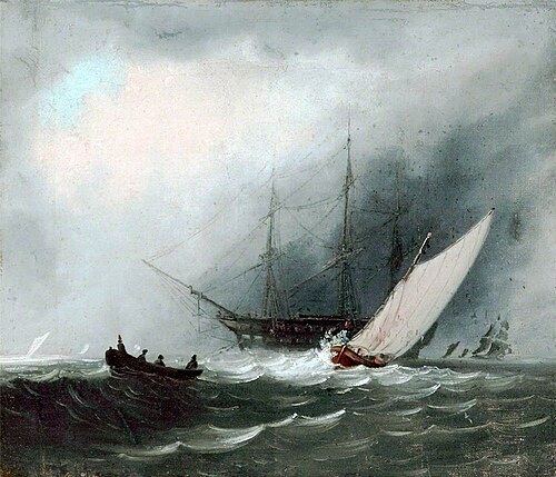 Sailing Ship (Man of War), , J. M. W. Turner