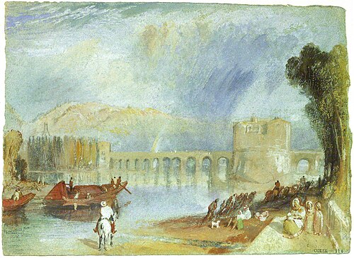 Bridge at Meulan, 1832, J. M. W. Turner