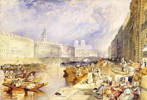 Nantes depuis l'île Feydeau, 1829, Joseph Mallord William Turner