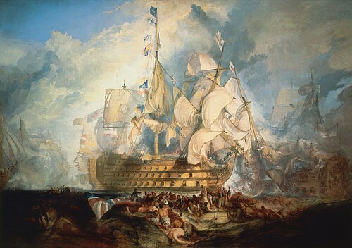 The Battle of Trafalgar, 1823, J. M. W. Turner
