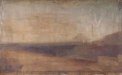 River Landscape with Distant Mountain, , J. M. W. Turner