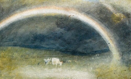 A Rainbow, with Cattle, , J. M. W. Turner