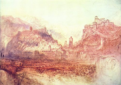 Bellinzona vue du Sud, 1841, J. M. W. Turner