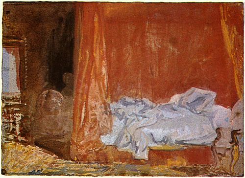 Une chambre à coucher, 1837, J. M. W. Turner