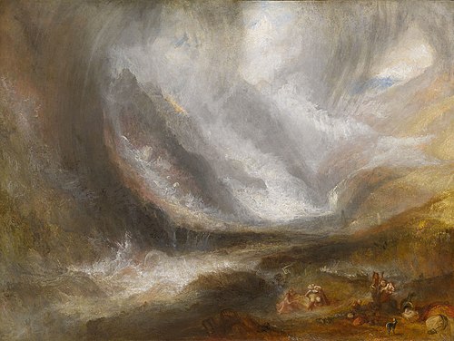 Valley of Aosta: Snowstorm, Avalanche, and Thunderstorm, 1836, Joseph Mallord William Turner