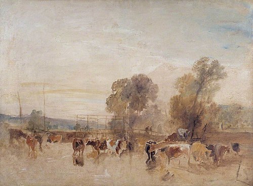 Weir and Cattle, 1806, J. M. W. Turner