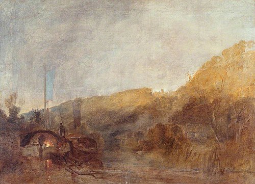 Barge on the River, Sunset, 1806, J. M. W. Turner
