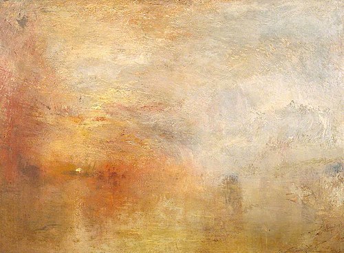 Sun Setting over a Lake, 1840, J. M. W. Turner
