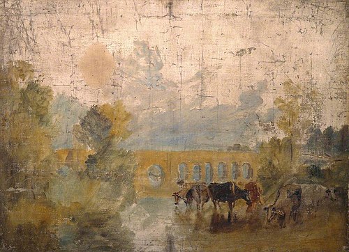 Caversham Bridge with Cattle in the Water, 1806, J. M. W. Turner