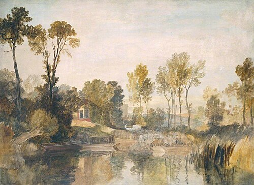 House beside the River, with Trees and Sheep, 1806, J. M. W. Turner
