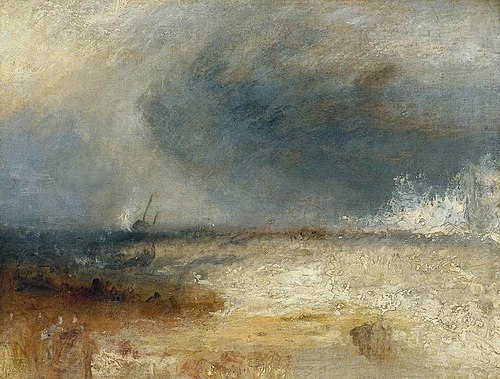 Waves Breaking on a Shore, 1835, J. M. W. Turner