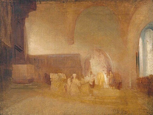 Scene in a Church or Vaulted Hall, 1830, J. M. W. Turner