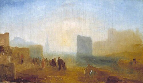 Classical Harbour Scene; possibly based on Le Havre, 1827, J. M. W. Turner