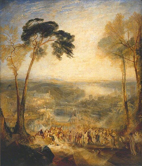 Phryne Going to the Public Baths as Venus: Demosthenes Taunted by Aeschines, 1838, J. M. W. Turner