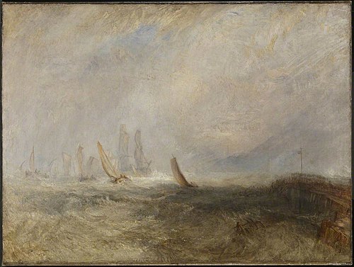 Fishing Boats Bringing a Disabled Ship into Port Ruysdael, 1844, J. M. W. Turner