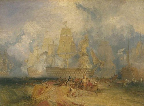 Second Sketch for ‘The Battle of Trafalgar’, 1823, J. M. W. Turner