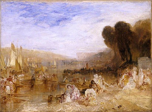Sketch for ‘East Cowes Castle, the Regatta Starting for Their Moorings’ No. 3, 1827, J. M. W. Turner