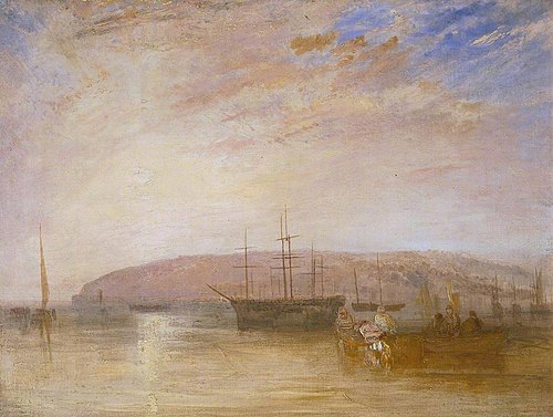 Shipping off East Cowes Headland, 1827, J. M. W. Turner