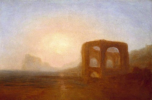 Seacoast with Ruin, probably the Bay of Baiae, 1828, Joseph Mallord William Turner