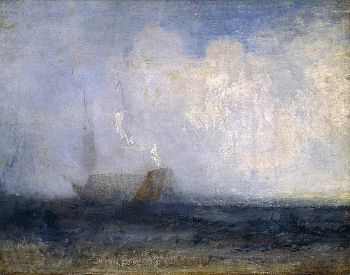 Seascape with a Sailing Boat and a Ship, 1827, Joseph Mallord William Turner