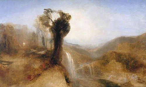 Southern Landscape with an Aqueduct and Waterfall, 1828, Joseph Mallord William Turner