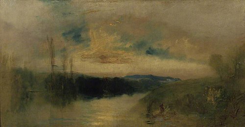 The Lake, Petworth, Sunrise, 1827, Joseph Mallord William Turner